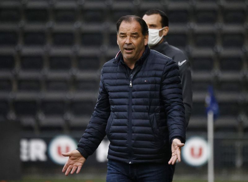 © Reuters. Les protégés de Stéphane Moulin se sont imposés face au second de Ligue 2, Ajaccio. /Photo prise le 25 avril 2021/REUTERS/Stephane Mahe