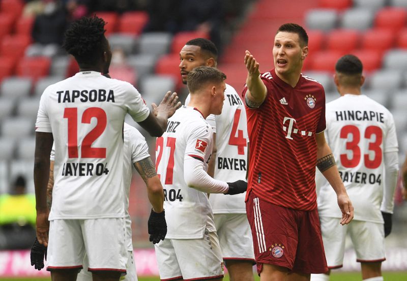&copy; Reuters. Niklas Süle a ouvert le score pour le Bayern mais les Bavarois ont concédé le match nul face à Leverkusen. /Photo prise le 5 mars 2022/REUTERS/ANDREAS GEBERT