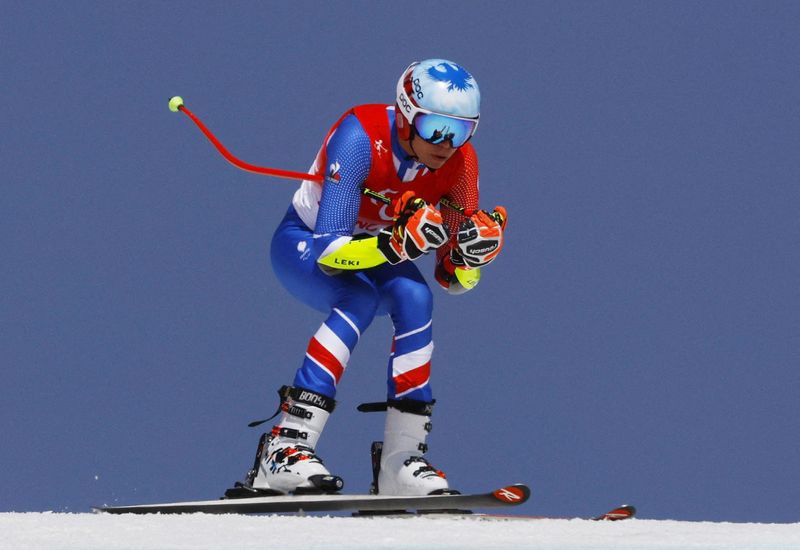 © Reuters. Arthur Bauchet a remporté sa deuxième médaille d'or dans ces Jeux paralympiques de Pékin. /Photo prise le 6 mars 2022/REUTERS/Gonzalo Fuentes