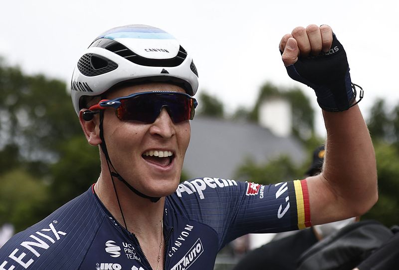 &copy; Reuters. Le Belge Tim Merlier s'est imposé au sprint lors de la deuxième étape de Tirreno-Adriatico ! /Photo prise le 28 juin 2021/REUTERS/Stephane Mahe