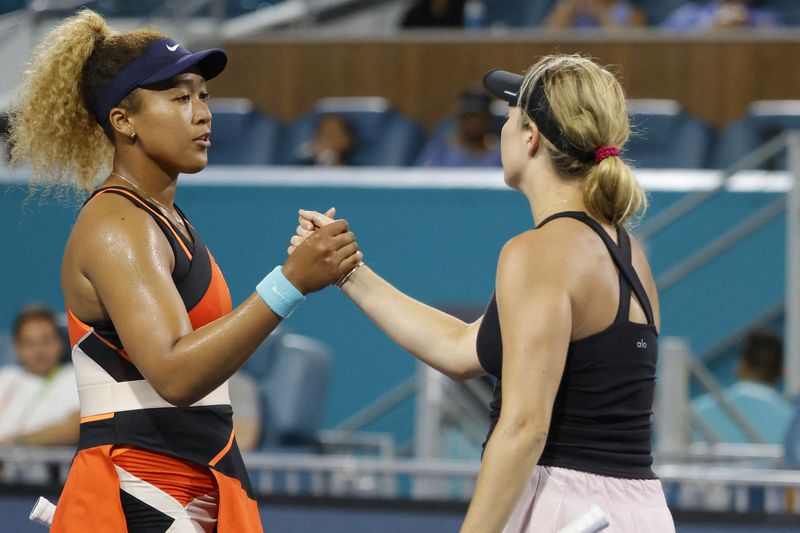 © Reuters. Naomi Osaka n’a toujours pas perdu le moindre set à Miami./Photo prise le 30 mars 2022/REUTERS/USA Today Sports