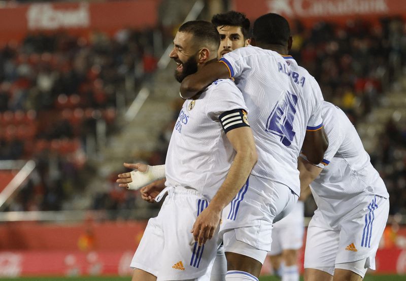 &copy; Reuters. Karim Benzema a inscrit 24 buts en championnat cette saison./Photo prise le 14 mars 2022/REUTERS/Juan Medina