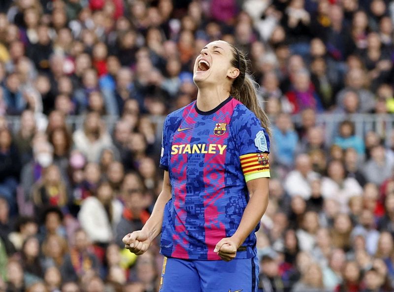 &copy; Reuters. Le Barça a remporté la Ligue des champions féminine la saison dernière. /Photo prise le 22 avril 2022/REUTERS/Albert Gea