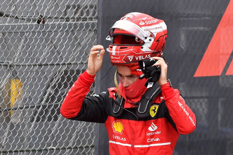 © Reuters. Charles Leclerc a idéalement entamé son week-end à Miami./Photo prise le 24 avril 2022/REUTERS/Jennifer Lorenzini