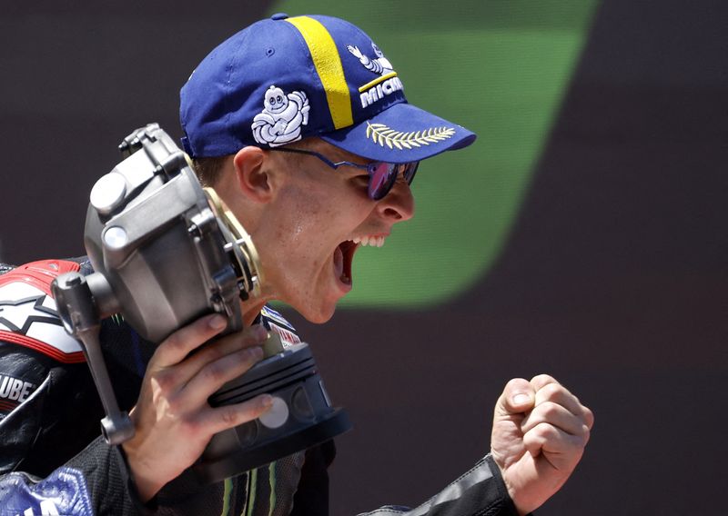 © Reuters. Fabio Quartararo a remporté ce dimanche le 10ème Grand Prix de sa carrière en MotoGP./Photo prise le 5 juin 2022/REUTERS/ALBERT GEA