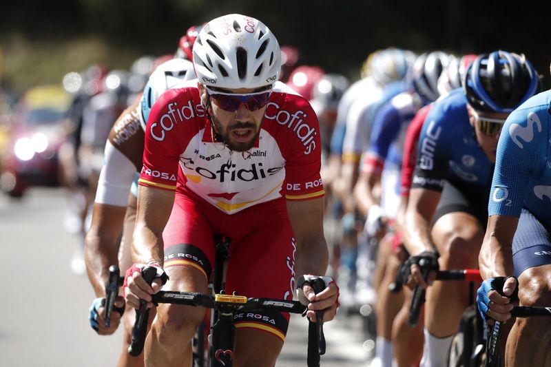 © Reuters. Jesus Herrada décroche sa deuxième victoire sur la Vuelta après la sixième étape de l'édition 2019/Photo prise le 17 septembre 2020/REUTERS/Benoit Tessier