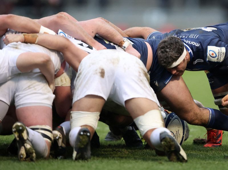 © Reuters. Bordeaux-Bègles a enchaîné un troisième succès consécutif à domicile avec cette victoire contre le Racing 92. /Photo prise le 23 janvier 2022/REUTERS/Molly Darlington