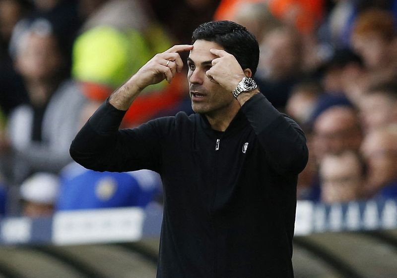 © Reuters. Les hommes de Mikel Arteta comptent neuf victoires en dix rencontres/Photo prise le 16 octobre 2022/REUTERS/CRAIG BROUGH