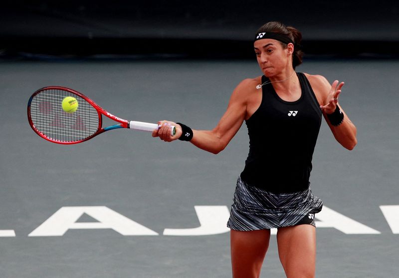 © Reuters. Victoire de Caroline Garcia sur Coco Gauff dans ce WTA Masters./Photo prise le 20 octobre 2022/REUTERS/HENRY ROMERO