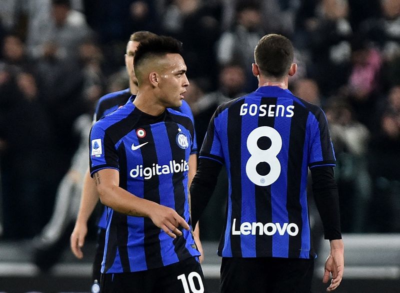 © Reuters. L'Inter a bien réagi après sa défaite dans le Derby d'Italie/Photo prise le 6 novembre 2022/REUTERS/MASSIMO PINCA