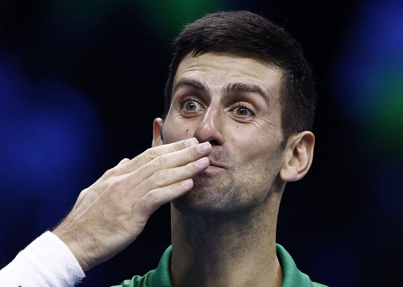 &copy; Reuters. Novak Djokovic tentera de remporter le Masters pour la sixième fois de sa carrière !/Photo prise le 16 novembre 2022/REUTERS/GUGLIELMO MANGIAPANE