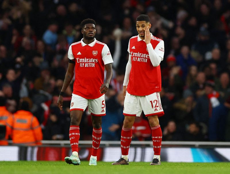 © Reuters. Arsenal a signé un deuxième match sans victoire en Premier League. /Photo prise le 11 février 2023/REUTERS/Matthew Childs