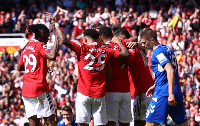 © Reuters. Manchester United réalise une bonne opération sur le plan comptable. /Photo prise le 8 avril 2023/REUTERS/Carl Recine