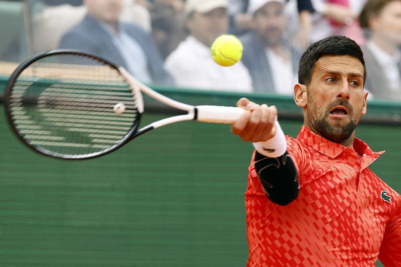 © Reuters. Novak Djokovic, éliminé en huitième de finale à Monte-Carlo.  /Photo prise le 13 avril 2023/REUTERS/Eric Gaillard