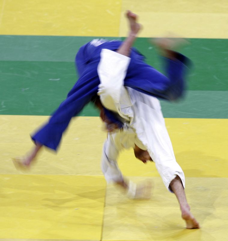 © Reuters. Les Bleus ont perdu en finale de l'ultime épreuve des Mondiaux de judo. /Photo prise le 11 février 2008/REUTERS/Charles Platiau