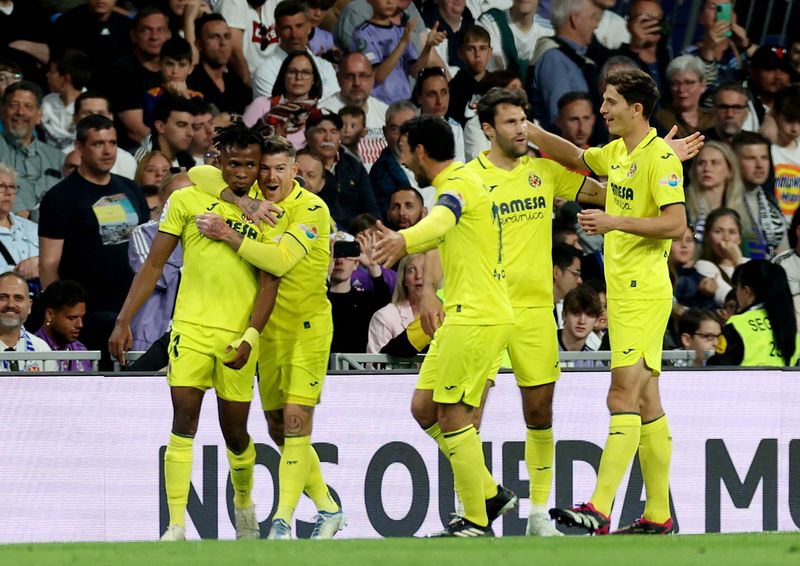 © Reuters. Villarreal peut toujours prétendre à la Ligue des Champions à trois journées de la fin. /Photo prise le 8 avril 2023/REUTERS/Isabel Infantes