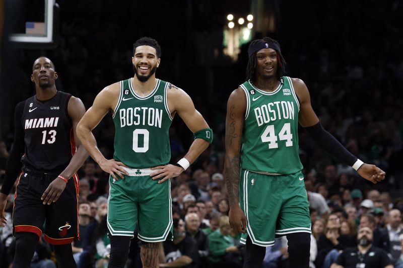 © Reuters. Les Celtics reviennent à 3-2 dans la série face à Miami. /Photo prise le 26 mai 2023/REUTERS/USA Today Sports