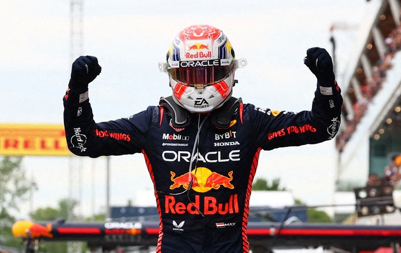 &copy; Reuters. Avec cette victoire, Max Verstappen accroît son avance au classement des pilotes avec 195 points, soit 69 de plus que son coéquipier Sergio Perez. /Photo prise le 18 juin 2023/REUTERS/Evan Buhler