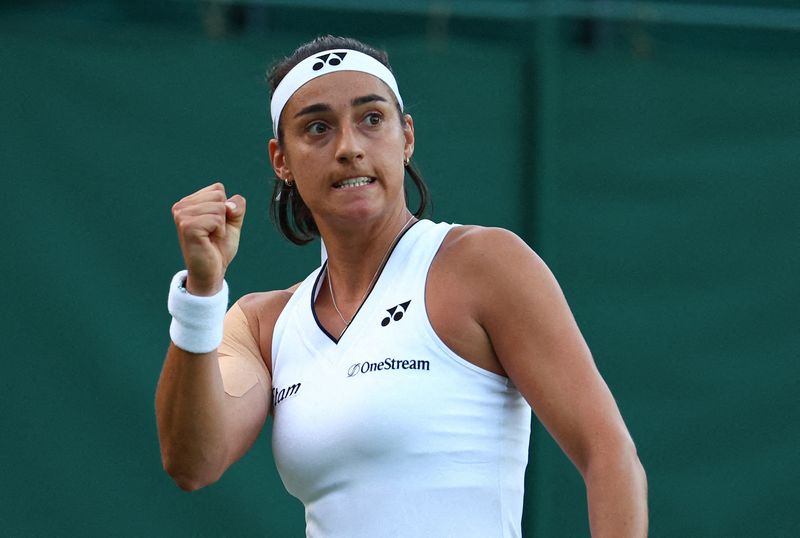 &copy; Reuters. En doubles, Caroline Garcia a déjà atteint les quarts de finale à Wimbledon.  /Photo prise le 7 juillet 2023/REUTERS/Toby Melville