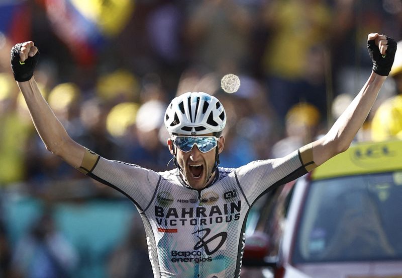 &copy; Reuters. C'est la deuxième victoire d'étape sur un grand Tour pour Poels.  /Photo prise le 16 juillet 2023/REUTERS/STEPHANE MAHE
