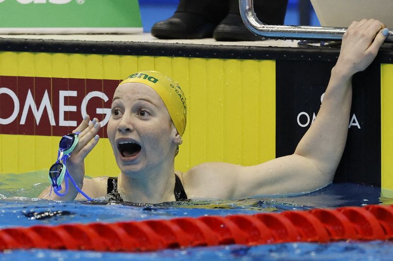 &copy; Reuters. Mollie O'Callaghan remporte son premier titre sur 200m nage libre.  /Photo prise le 26 juillet 2023/REUTERS/STEFAN WERMUTH
