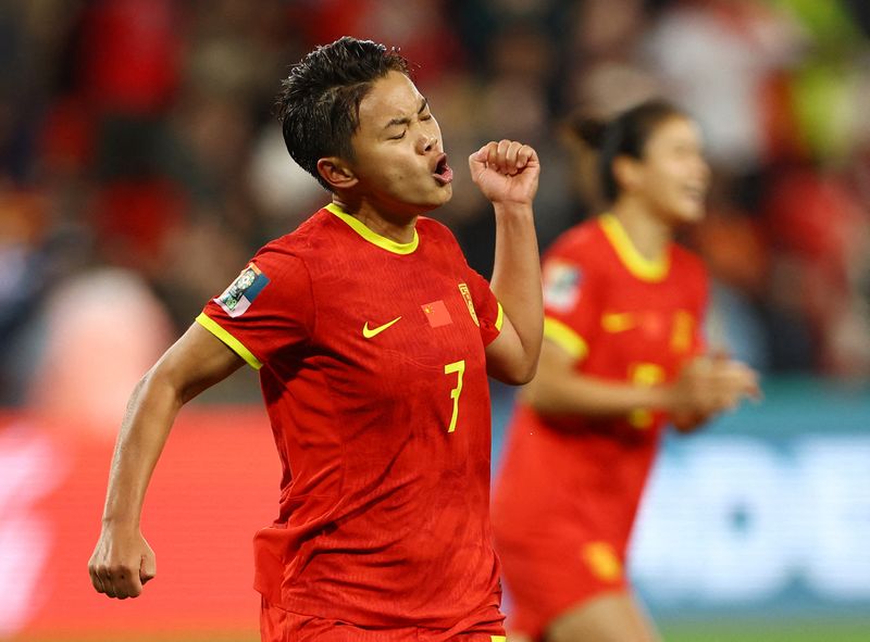 © Reuters. Shuang a inscrit son premier but en Coupe du monde. /Photo prise le 28 juillet 2023/REUTERS/HANNAH MCKAY