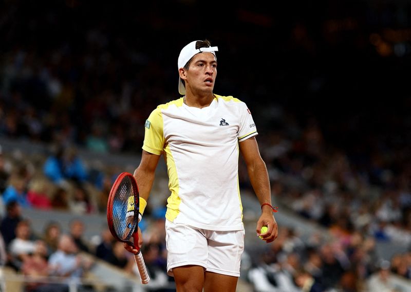 © Reuters. Sebastian Baez remporte un troisième titre sur le circuit ATP.  /Photo prise le 30 mai 2023/REUTERS/Lisi Niesner