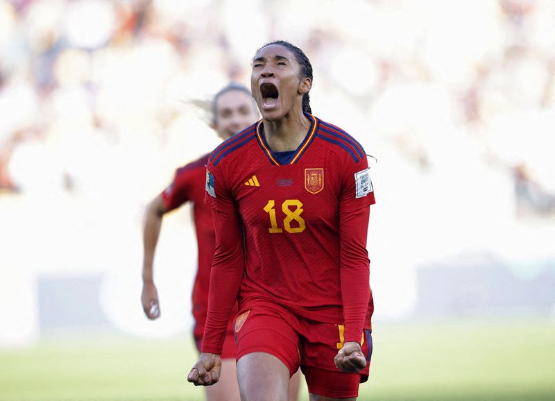 &copy; Reuters. A 19 ans, Salma Paralluelo a qualifié son pays en demi-finale d'un Mondial. /Photo prise le 11 août 2023/REUTERS/AMANDA PEROBELLI