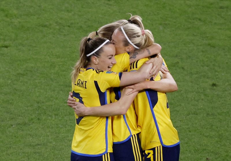 &copy; Reuters. La Suède termine 3ème de cette Coupe du monde 2023 /Photo prise le 19 août 2023/REUTERS/Amanda Perobelli