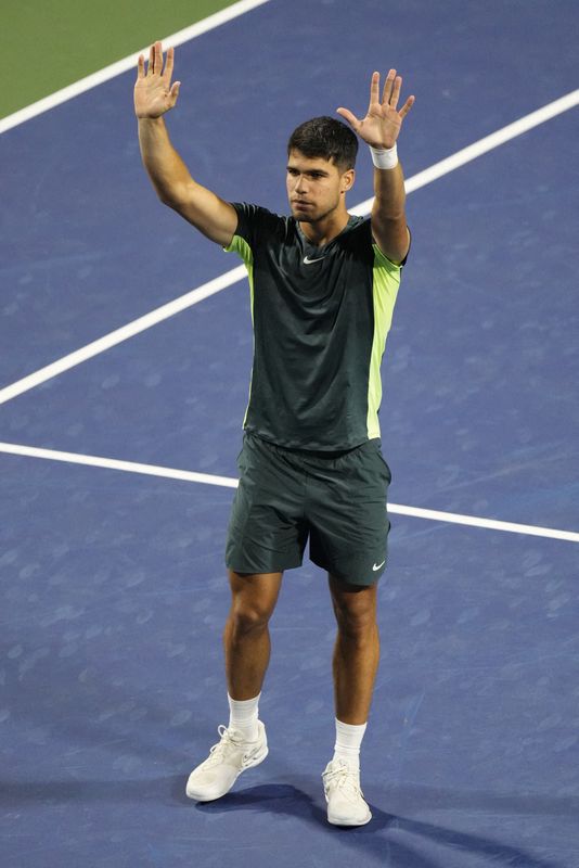 © Reuters. Comme à son habitude, Djokovic n'aura perdu aucun point lors du tie break de la 1e manche. /Photo prise le 10 août 2023/REUTERS/USA Today Sports