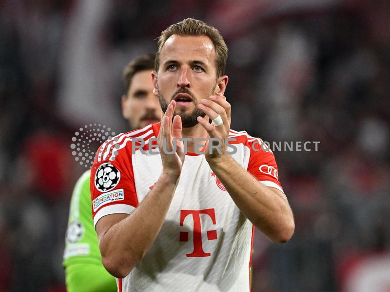 &copy; Reuters. C'est déjà la quatrième réalisation d'Harry Kane avec le Bayern Munich.  /Photo prise le 20 septembre 2023/REUTERS/ANGELIKA WARMUTH
