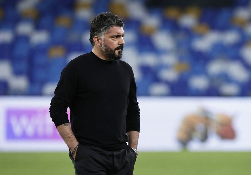 © Reuters. L'entraîneur est notamment passé par Naples, le Milan AC et Valence. /Photo prise le 23 mai 2021/REUTERS/Ciro  De Luca