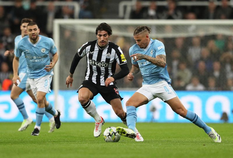 &copy; Reuters. Newcastle élimine Manchester City /Photo prise le 27 septembre 2023/REUTERS/Scott Heppell