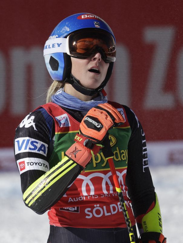 © Reuters. Mikaela Shiffrin a remporté le slalom en Finlande. /Photo prise le 28 octobre 2023/REUTERS/Leonhard Foeger