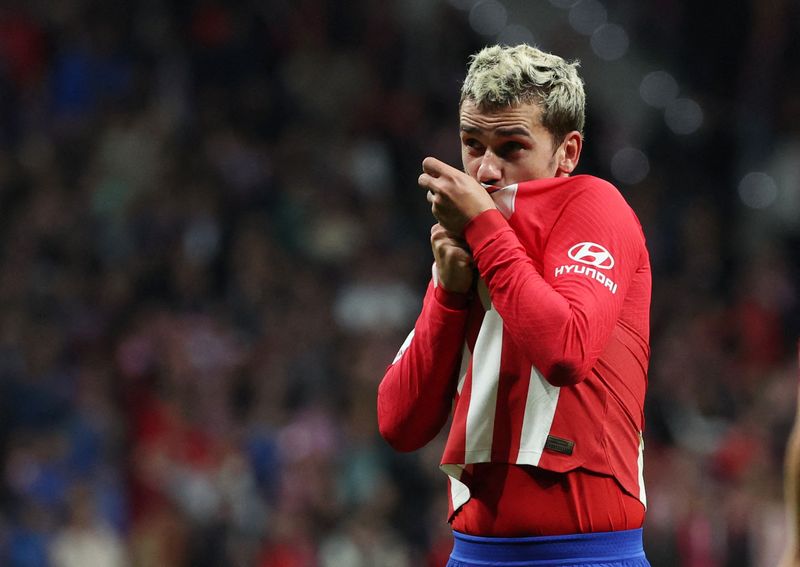 &copy; Reuters. Antoine Griezmann, auteur de son 8e but de la saison en championnat.  /Photo prise le 12 novembre 2023/REUTERS/Isabel Infantes