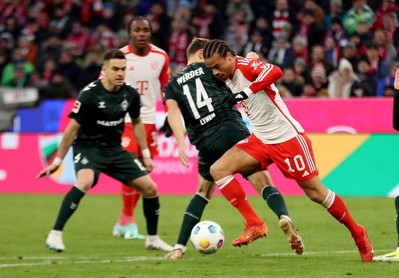 &copy; Reuters. Le Bayern Munich s'incline face au Werder Brême. /Photo prise le 21 janvier 2024/REUTERS/LEONHARD SIMON
