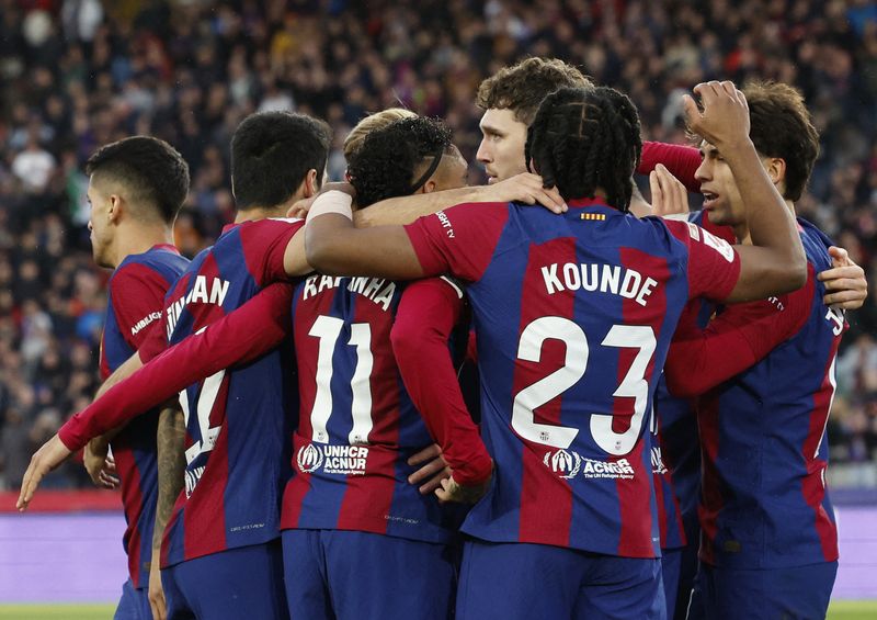 &copy; Reuters. Le FC Barcelone s'empare de la 2e place de Liga /Photo prise le 24 février 2024/REUTERS/ALBERT GEA