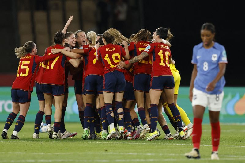 &copy; Reuters. Les Espagnols ont remporté la Ligue des Nations, quelques mois après leur titre mondial. /Photo prise le 28 février 2024/REUTERS/Marcelo del Pozo