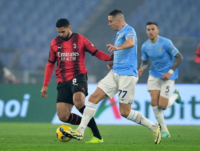 &copy; Reuters. L'AC Milan s'impose 1-0 sur la pelouse de la Lazio. /Photo prise le 1 mars 2024/REUTERS/Daniele Mascolo