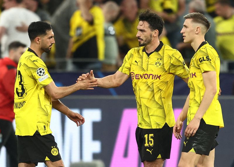 &copy; Reuters. Dortmund affrontera Paris mardi lors du match retour    /Photo prise le 1 mai 2024/REUTERS/Leon Kuegeler