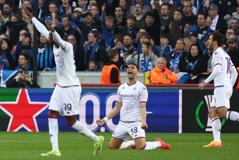 &copy; Reuters. La Fiorentina en finale  /Photo prise le 8 mai 2024/REUTERS/Yves Herman